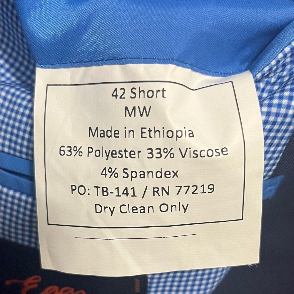 Egara Navy Blue Two-Button Sport Coat